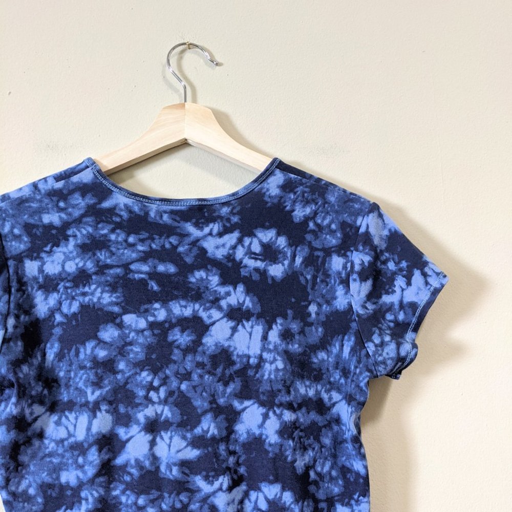 Faded Glory Vintage Blue Tie Dye Sun Moon Top - Picture 6 of 6